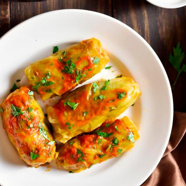 Cabbage rolls with beef